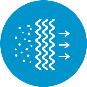 Multifiltersystem mit einer Kombination aus elektrostatischem und Aktivkohlefilter.