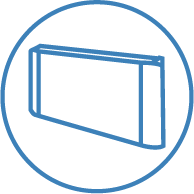 Lineare Ästhetik (mit Einlasssystem an der Unterseite) für bestmögliches Integrieren in Architektur der Umgebung.