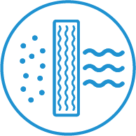 Elektrostatischen Filter (mit Staubschutzfunktion) und HEPA-Filter kombiniert, der eine Wirksamkeit von 99,9% bei PM 2,5-Partikeln und von 99,7% bei PM 0,3-Partikeln aufweist.